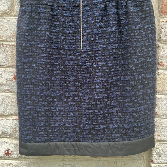 Sandro Navy Blue and Black Tweed and Wool Dress - Picture 7 of 13